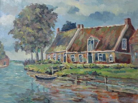 J.A. van Royen, Huis met schuur aan Damsterdiep